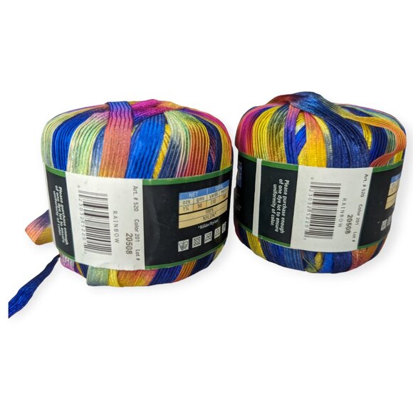 Lion Brand Yarn Incredible Tape Yarn Color Rainbow- 2 Skeins NWT - Picture 3 of 5
